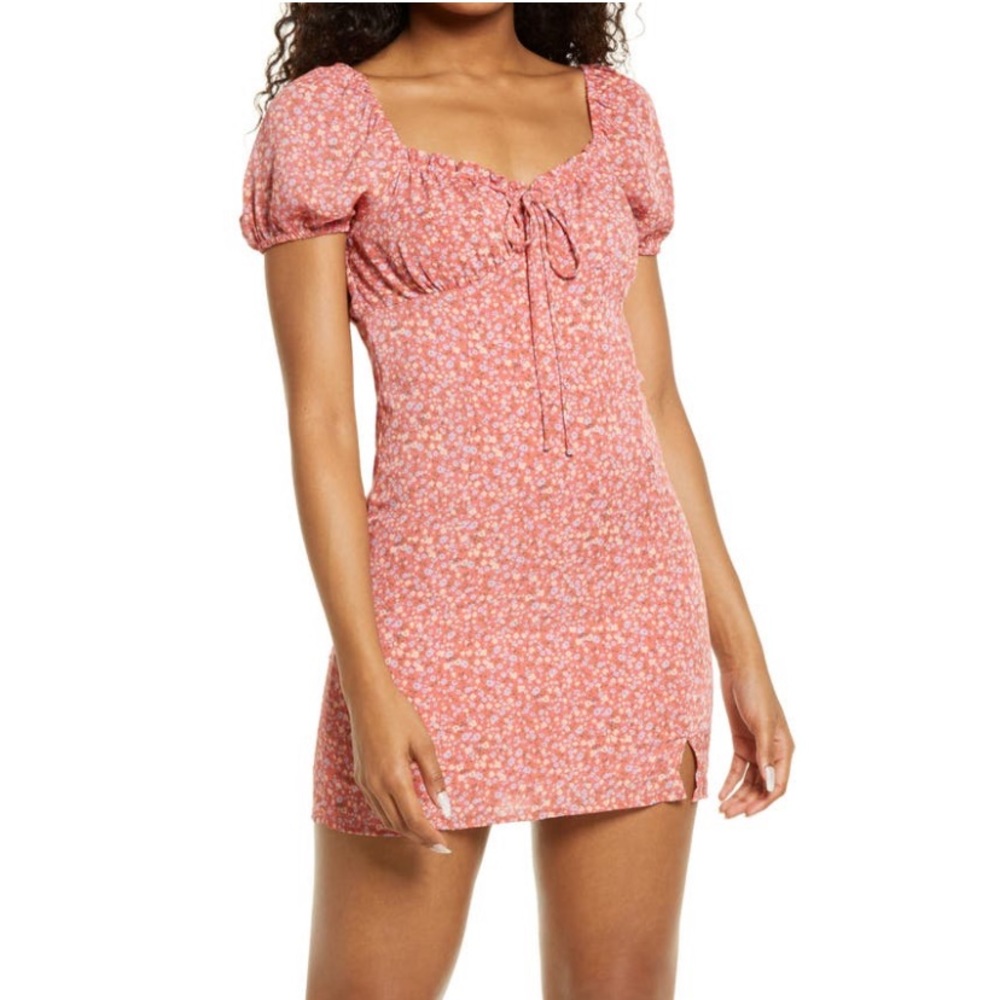 Nordstrom BP Floral Tie Front Minidress